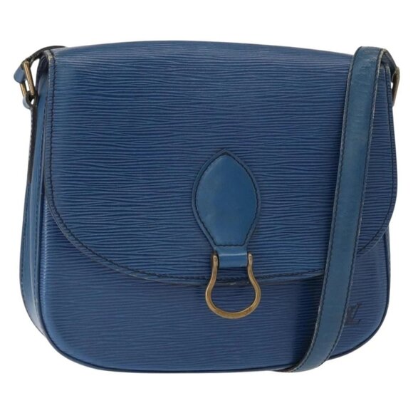 LOUIS VUITTON Epi Saint Cloud GM Shoulder Bag Toledo Blue M52195 LV Auth 155919